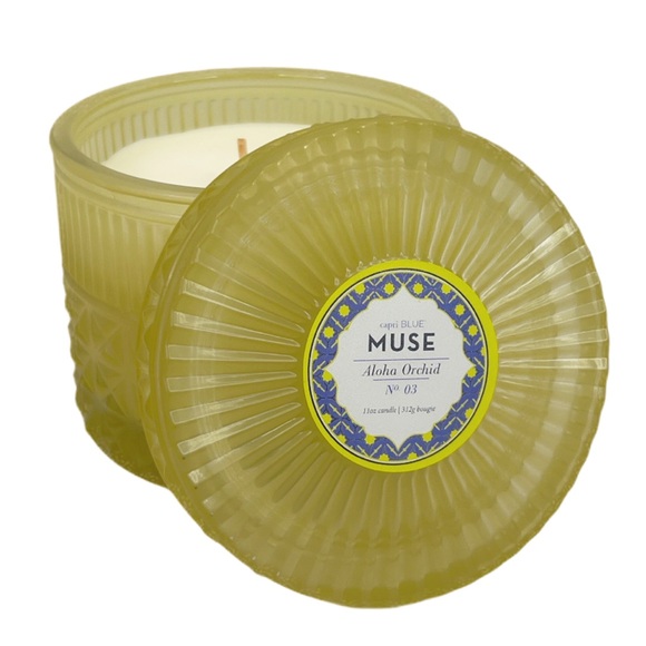 Capri Blue Muse Aloha Orchid No. 3 Candle Faceted Jar Citron 11 Ounce - Picture 5 of 7